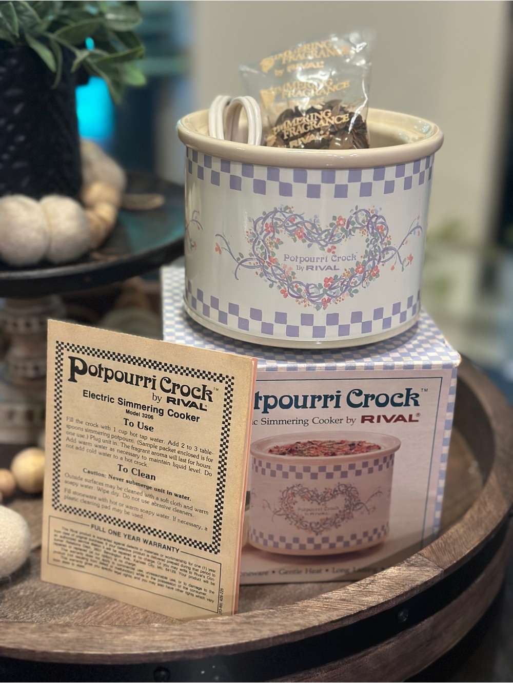 Rival Popourri Crock Pot - Lavender Floral Design